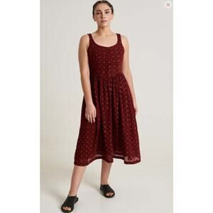 WORLD OF CROW CHERRY BLOSSOM GATHERED DRESS SIZE XS